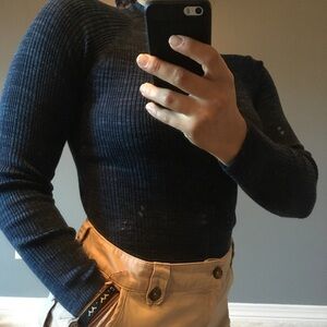 St. John’s Bay Blue Mockneck Knit Sweater